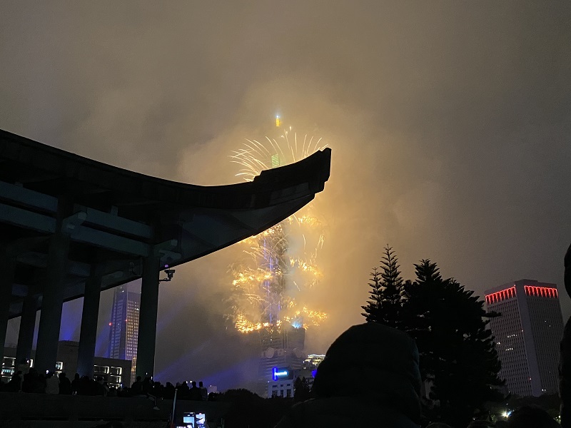 2021年12月31日の台北101の年越し花火