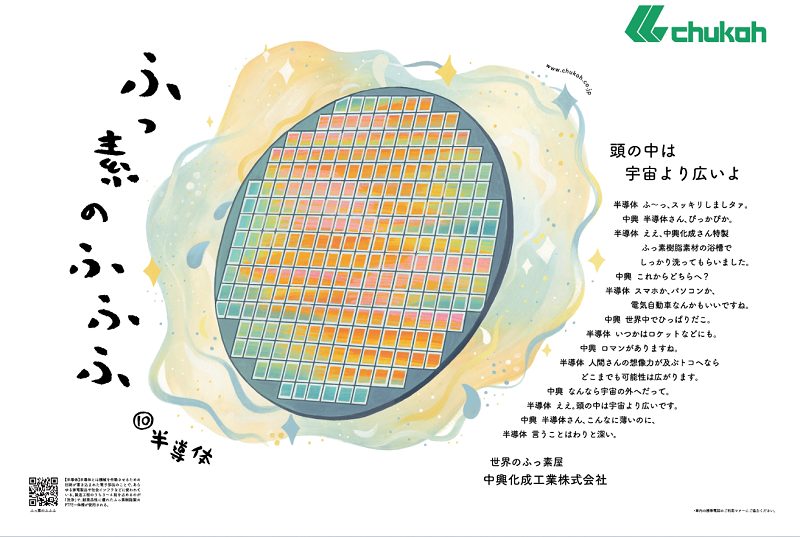 東海道新幹線に掲示されている中興化成工業の広告